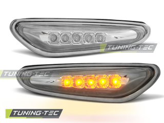 BOČNÍ BLINKRY BMW E46, 2001-2005, LED CHROM