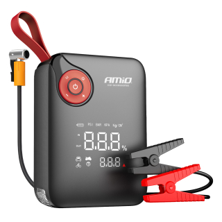 AMIO AKU kompresor s powerbankou a boosterem 7200 mAh, 600A, LED BATERKA