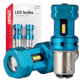 CAN-BUS LED žárovky BAY15D P21/5W, 4 SMD LED, bílé, 2 ks , AMIO